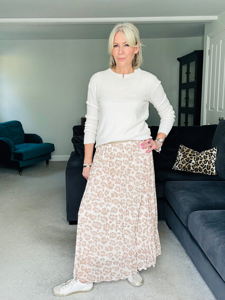 Pleated Summer Leo Maxi Skirt