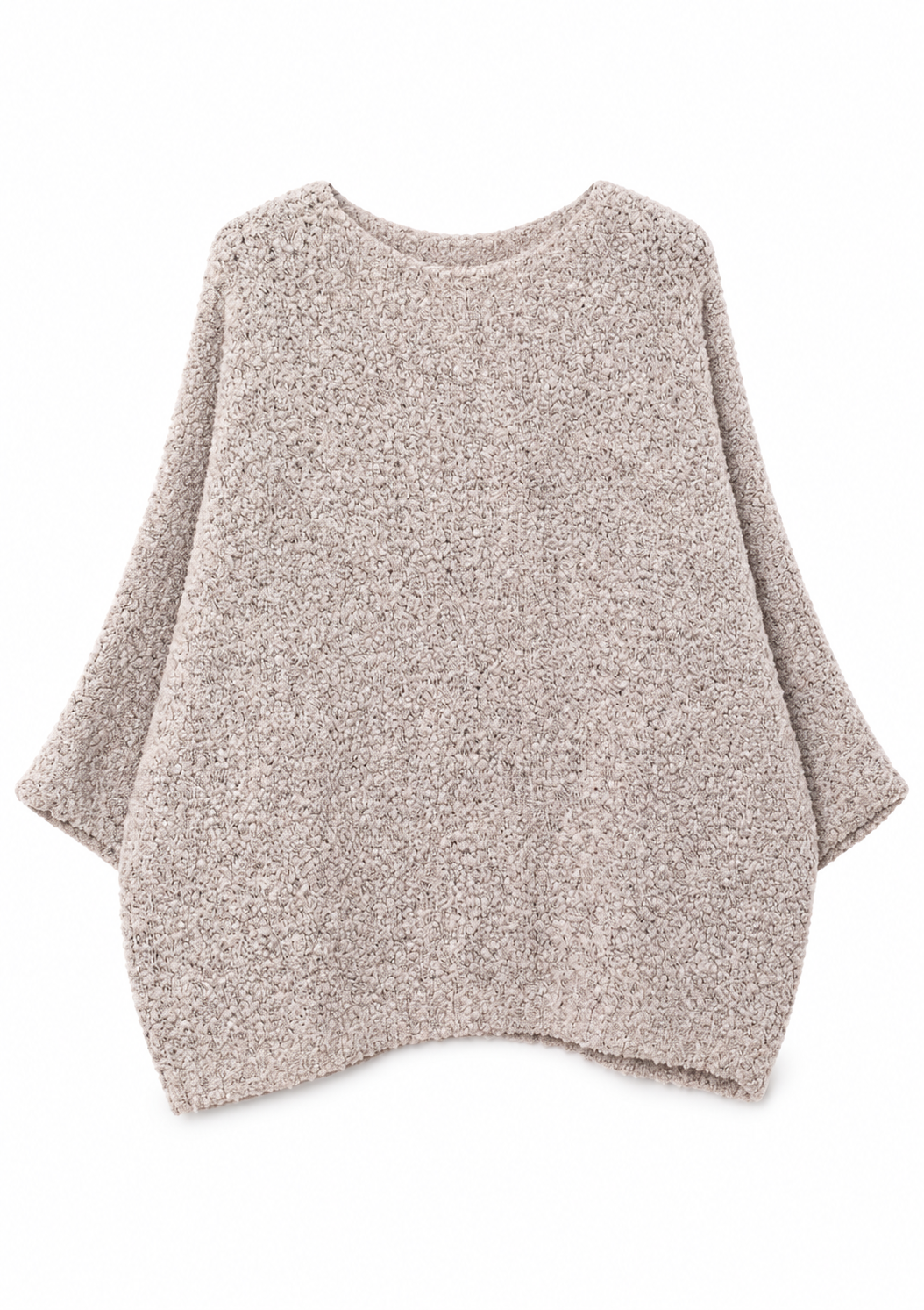 Jenny Boucle Batwing V Neck Jumper