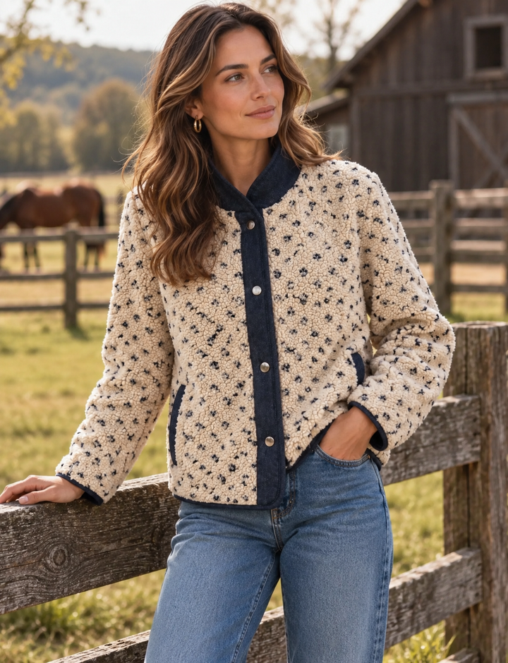 Maddie Reversible Fleece Denim Jacket