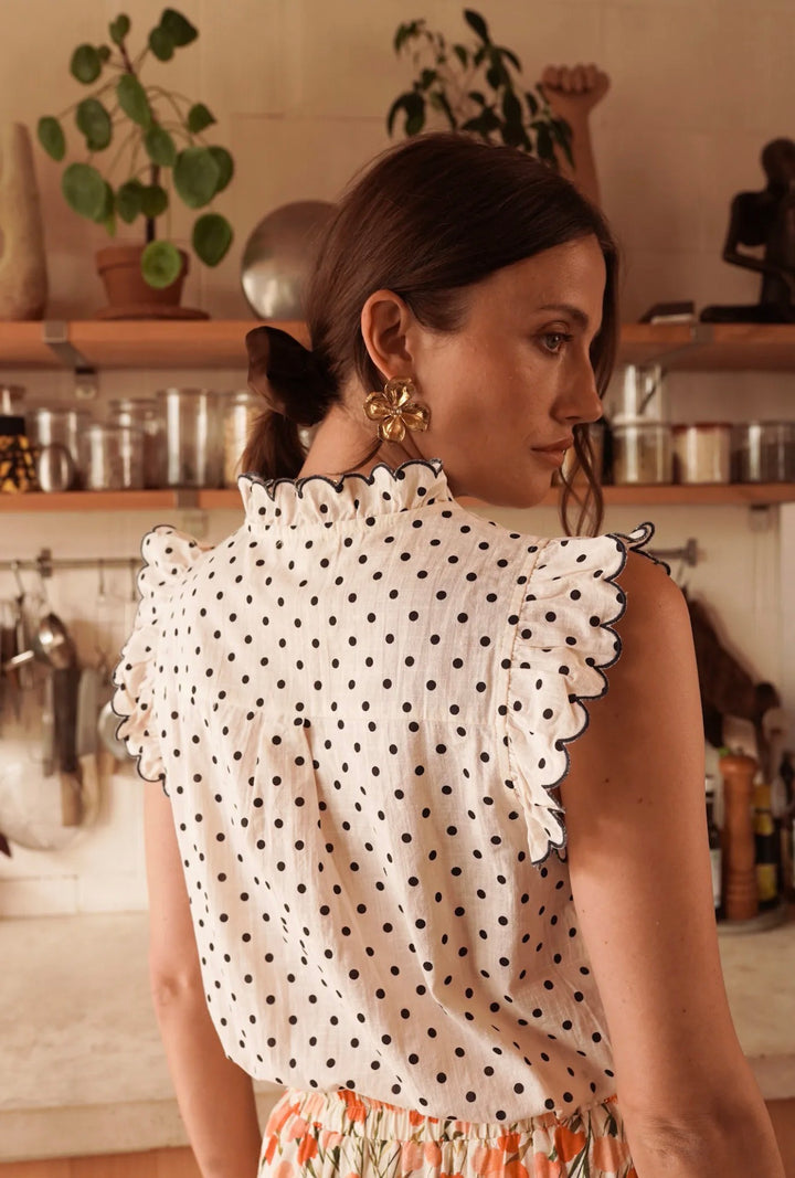Dorie Polka Dot Blouse
