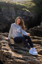 Liberte Organic Sweatshirt | Grey x White