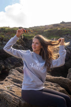 Liberte Organic Sweatshirt | Grey x White