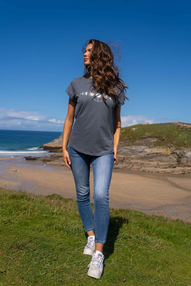 Moons T Shirt | Charcoal