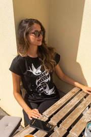 ROCK PEACE LOVE T Shirt | Black