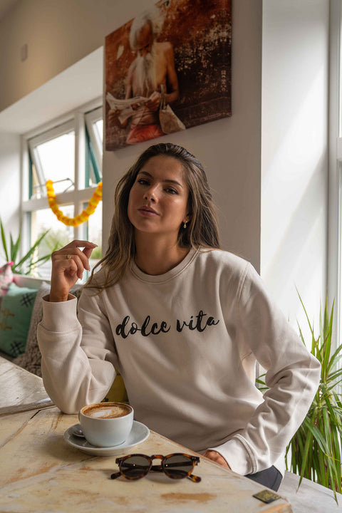 Dolce Vita Sweatshirt | Cream x Black