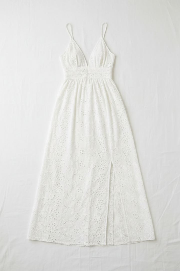 Kelsey White Broderie Dress