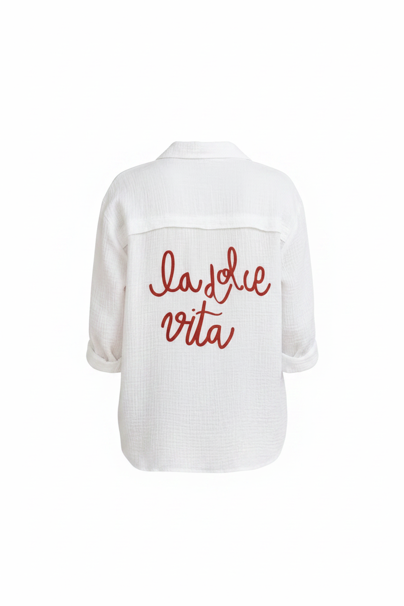 *** PRE ORDER *** Dolce -  La Dolca Vita Cheescloth Blouse