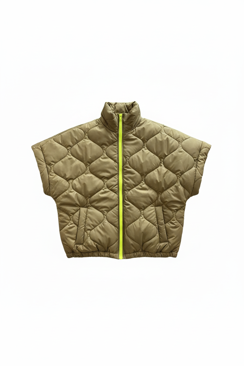 Samantha Neon Sleeveless Quilted Gilet