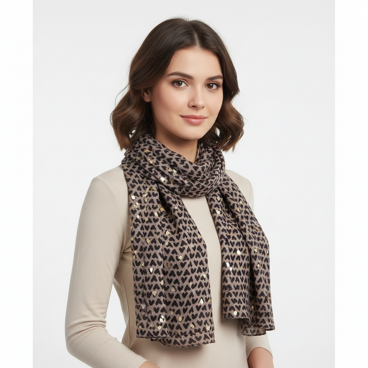 Heart Foil Scarf