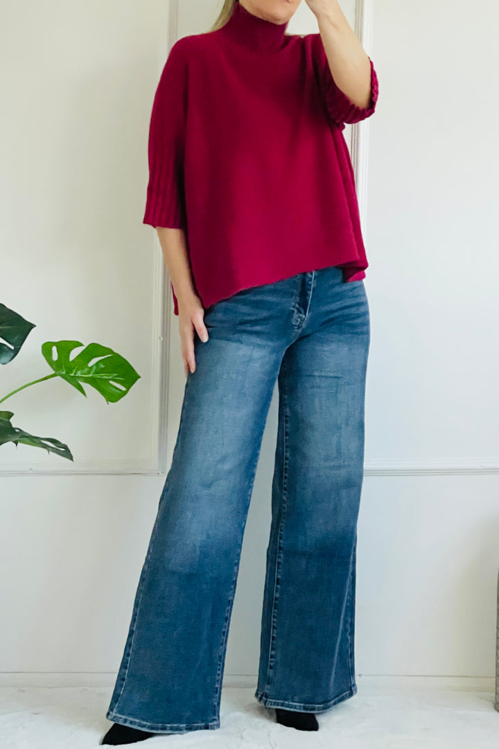 Phoebe Funnel Neck Knit Jumper