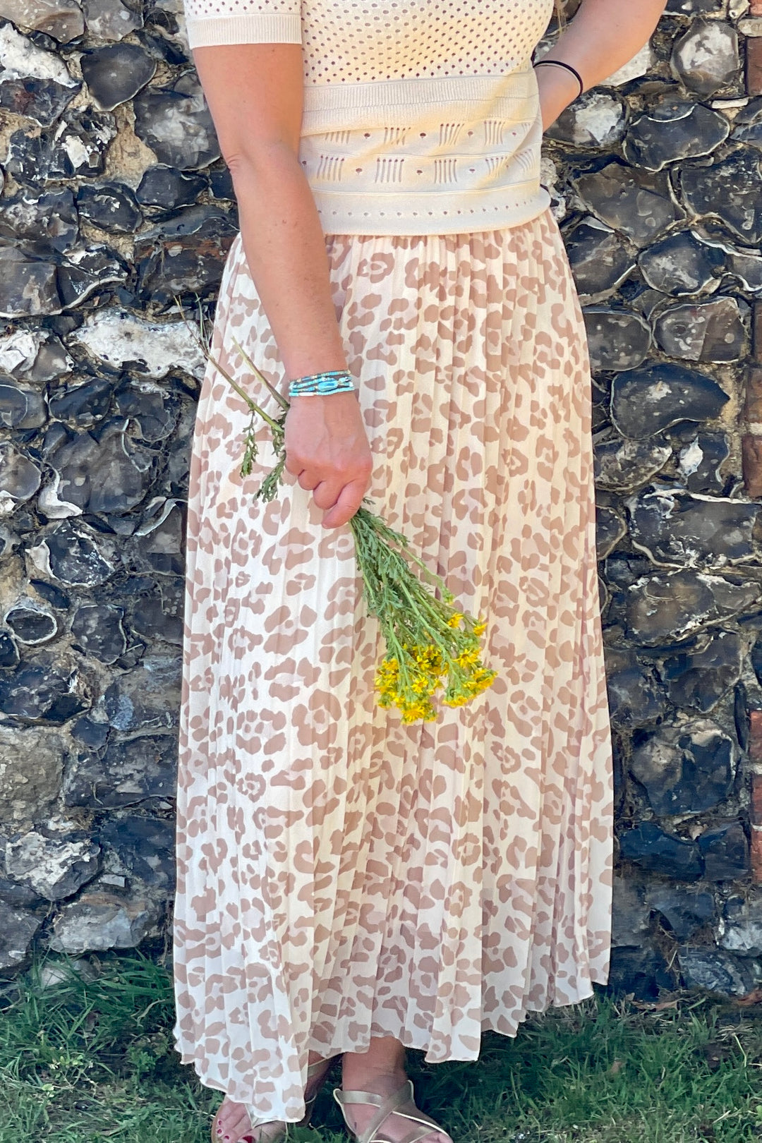 Pleated Summer Leo Maxi Skirt