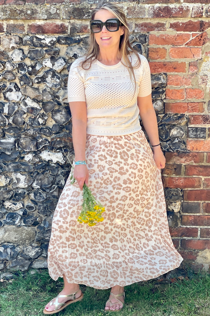 Pleated Summer Leo Maxi Skirt