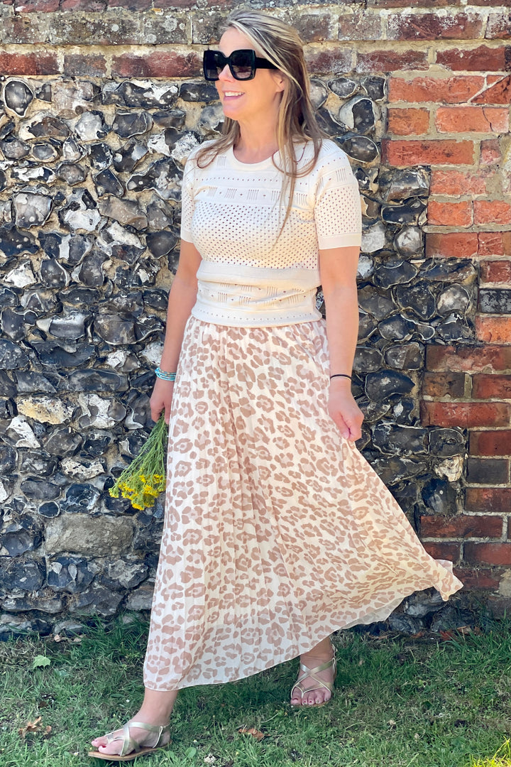 Pleated Summer Leo Maxi Skirt