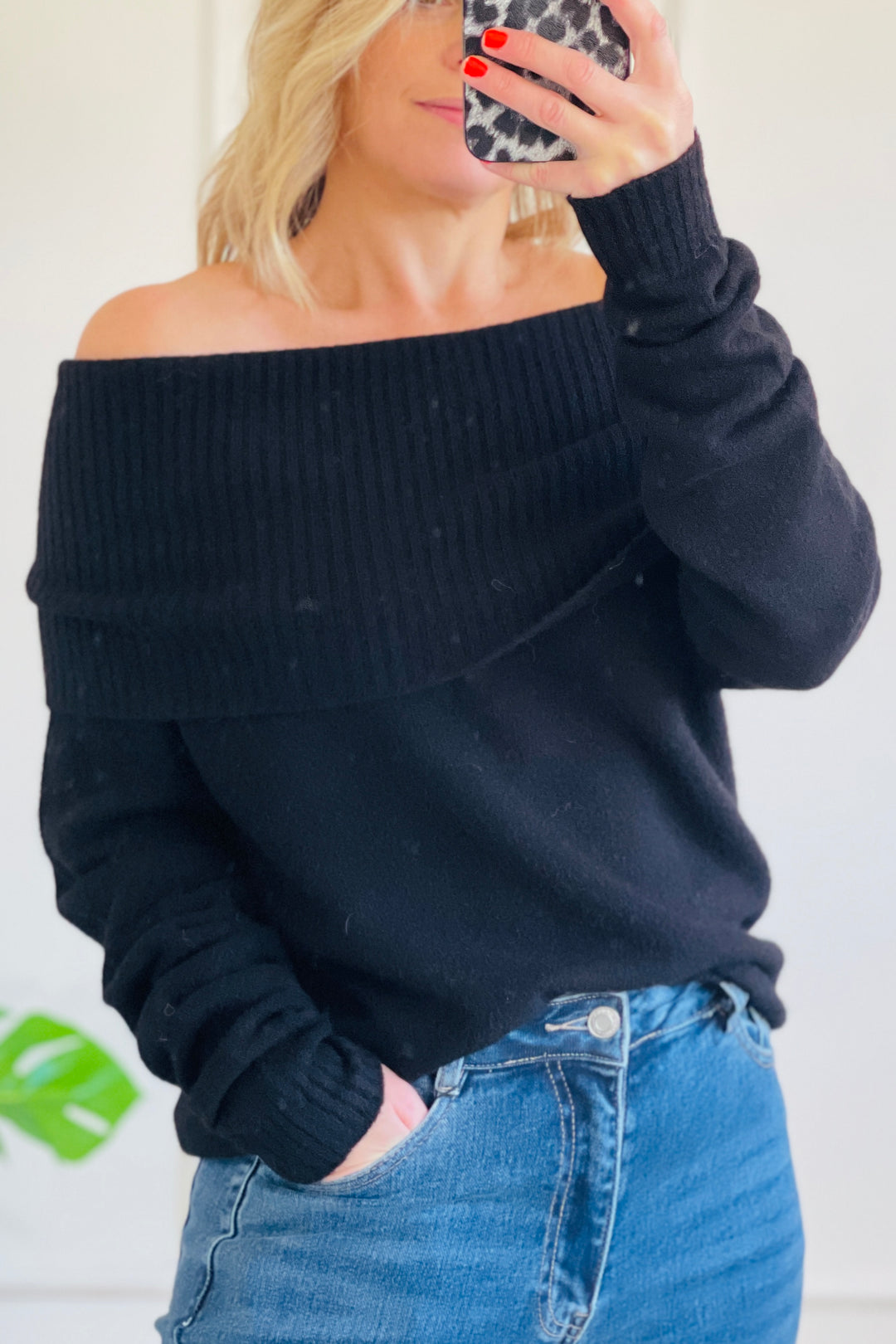 Bethany Bardot Jumper | Black