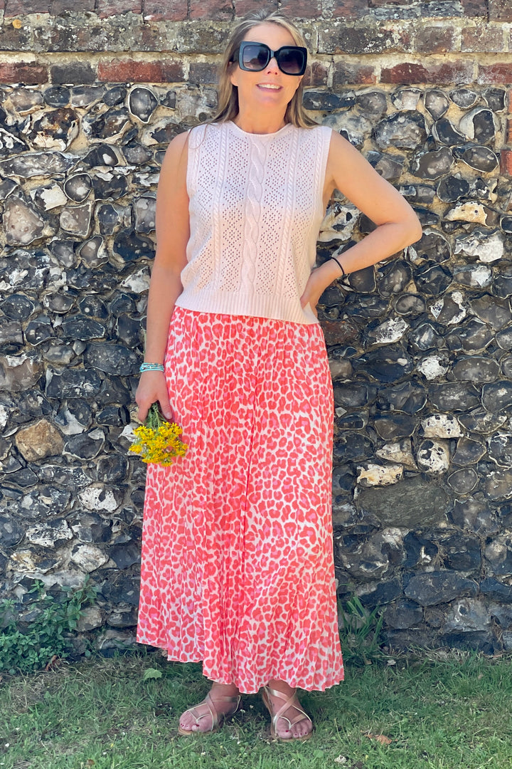 Pleated Summer Leo Maxi Skirt
