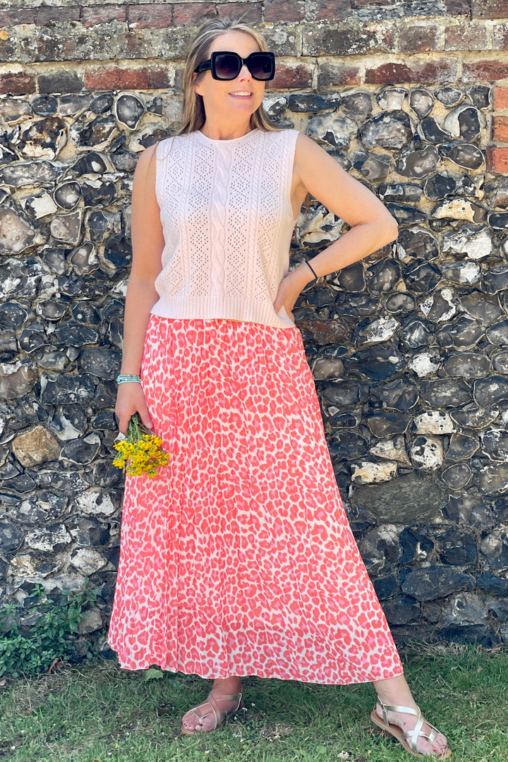 Pleated Summer Leo Maxi Skirt