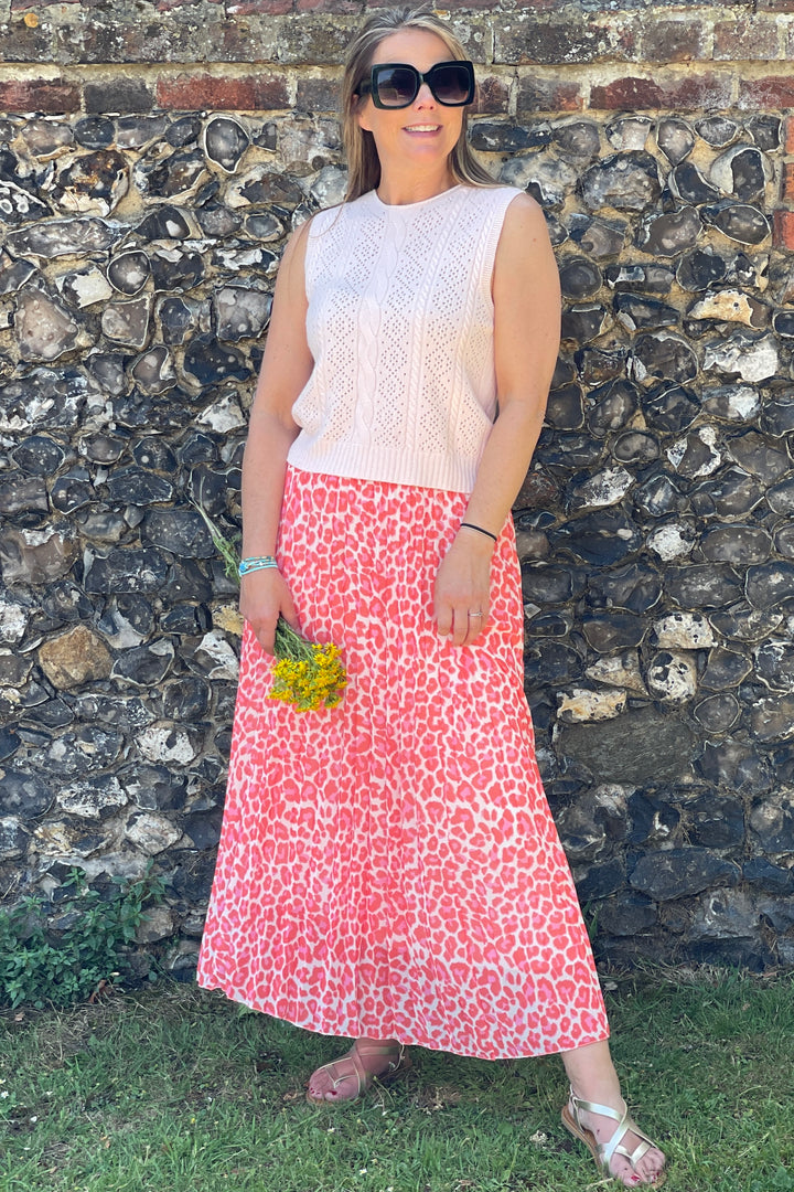 Pleated Summer Leo Maxi Skirt