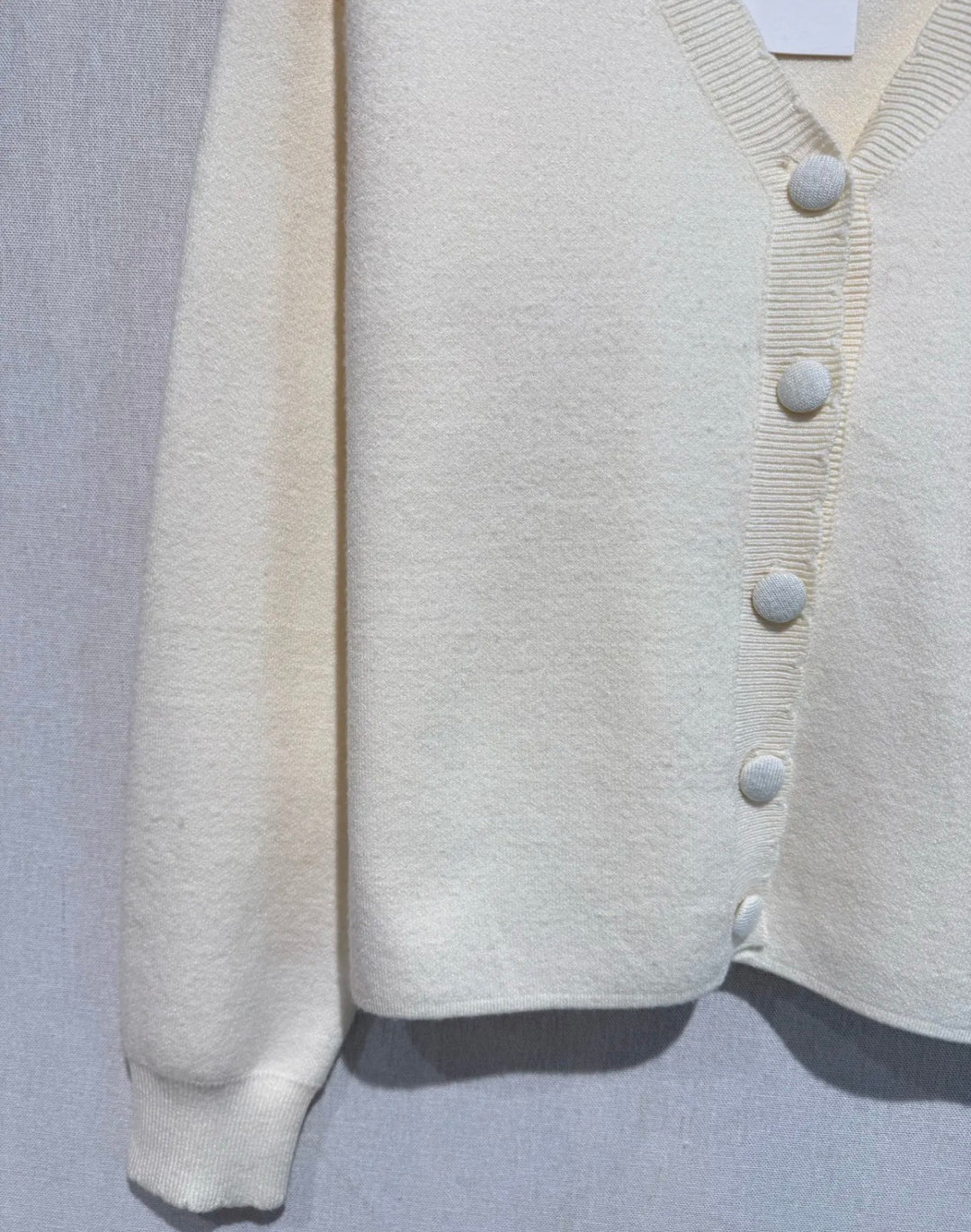 Lucie Cream V Neck Cardigan