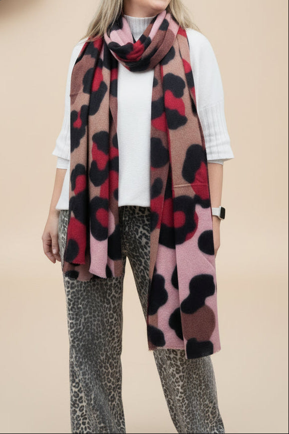 Cherry Berry Cashmere Leo Scarf