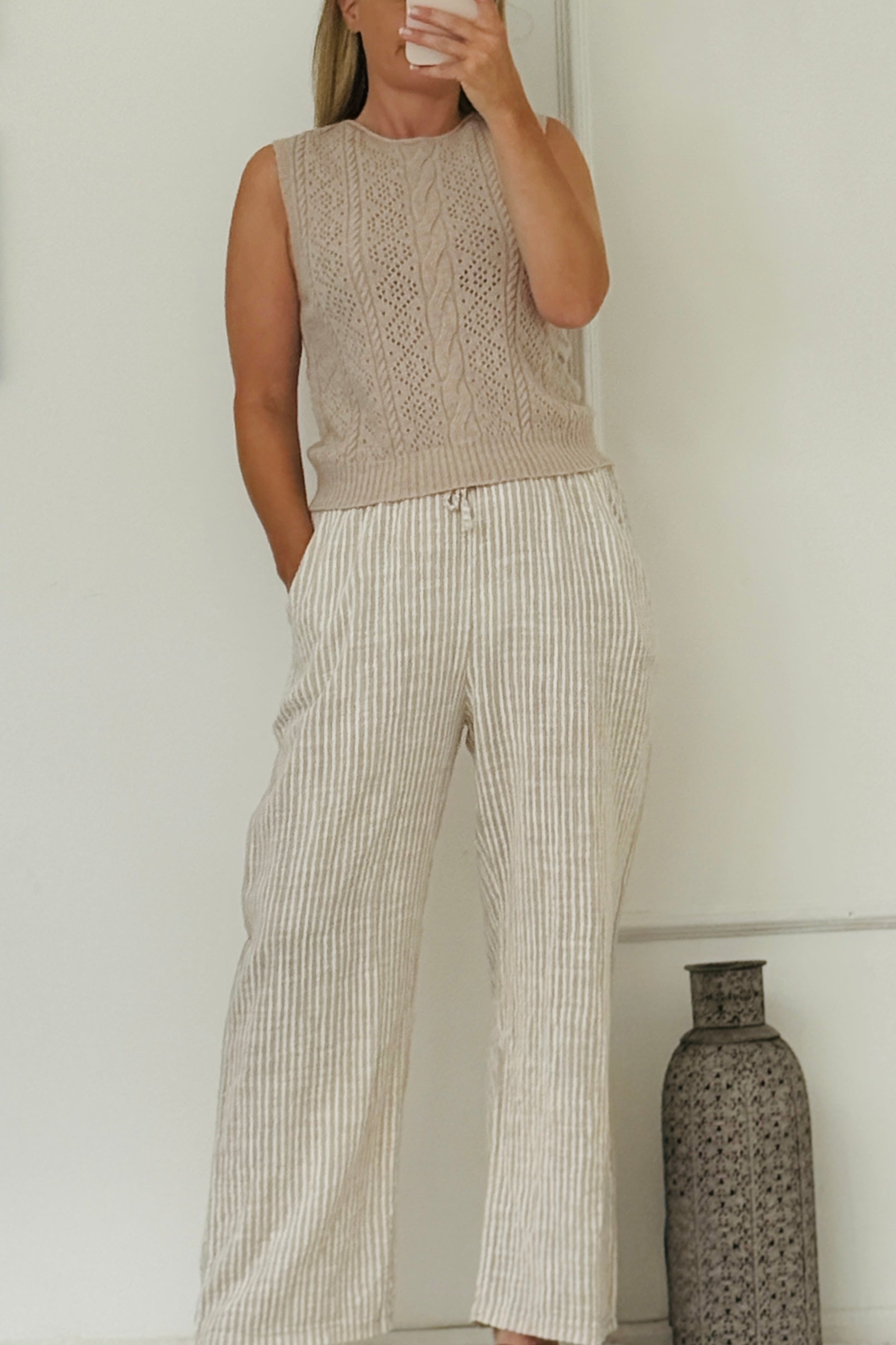 Pippa Pointelle Knitted Tank