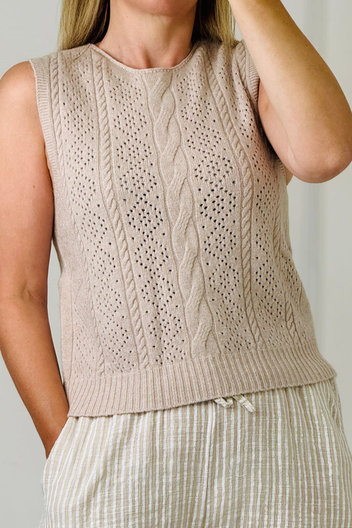 Pippa Pointelle Knitted Tank
