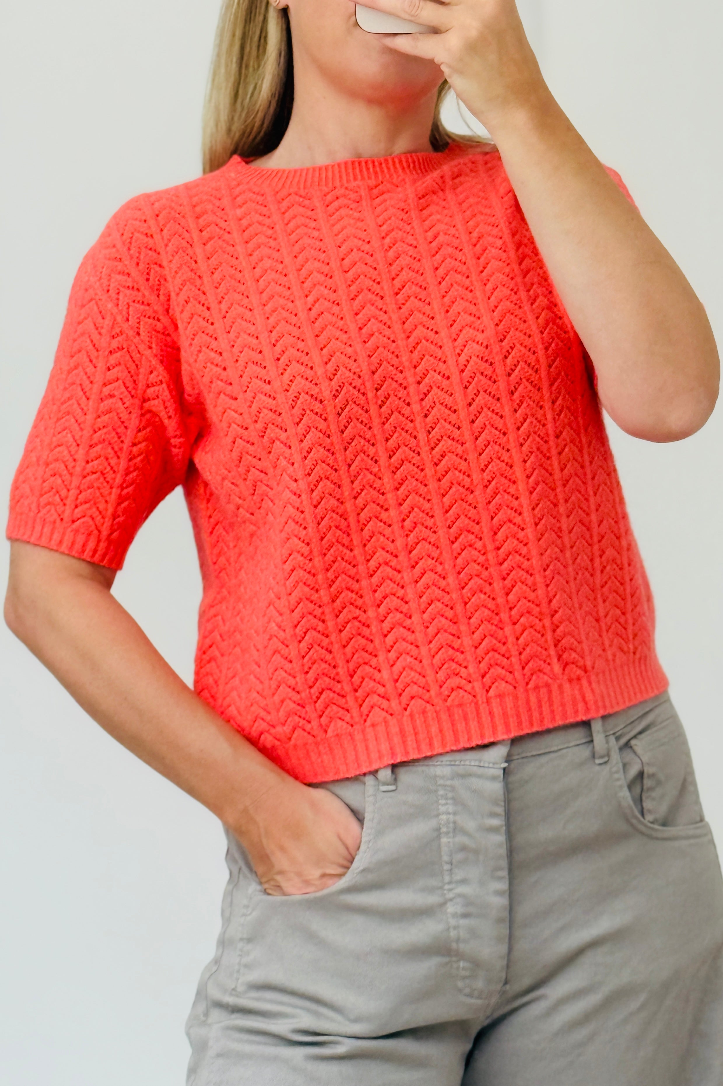 Charlotte Pointelle Top