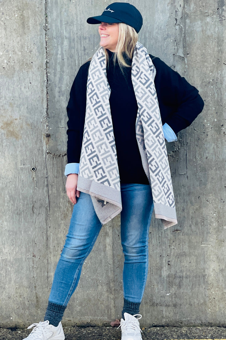 Geo Scarf | Greys