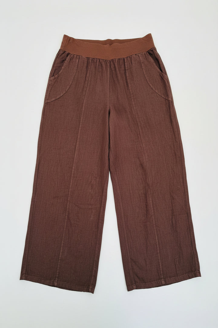 Ottilie Wide Leg Linen Trousers