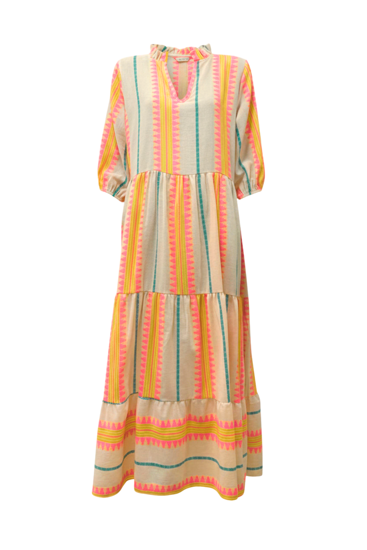 Freya Dress | Neon Pink x Orange