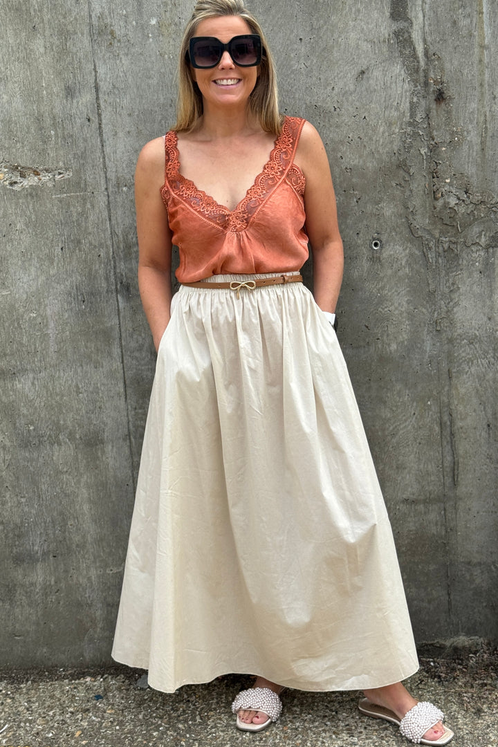 Laurel Cotton Maxi Skirt