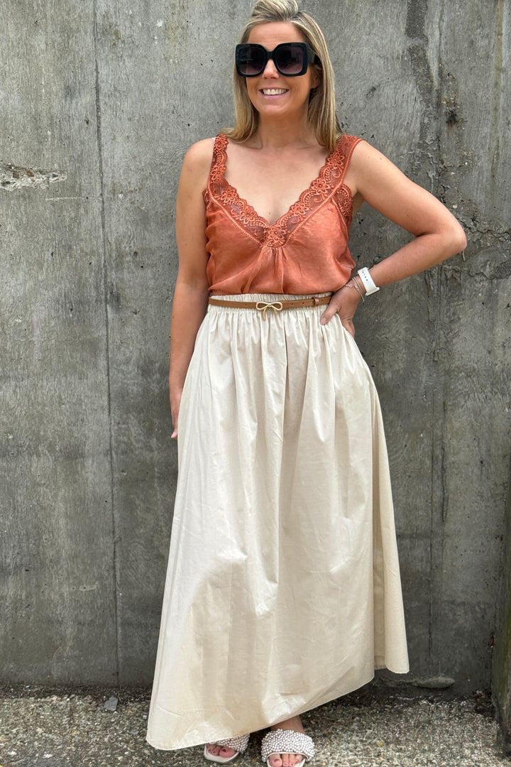 Laurel Cotton Maxi Skirt
