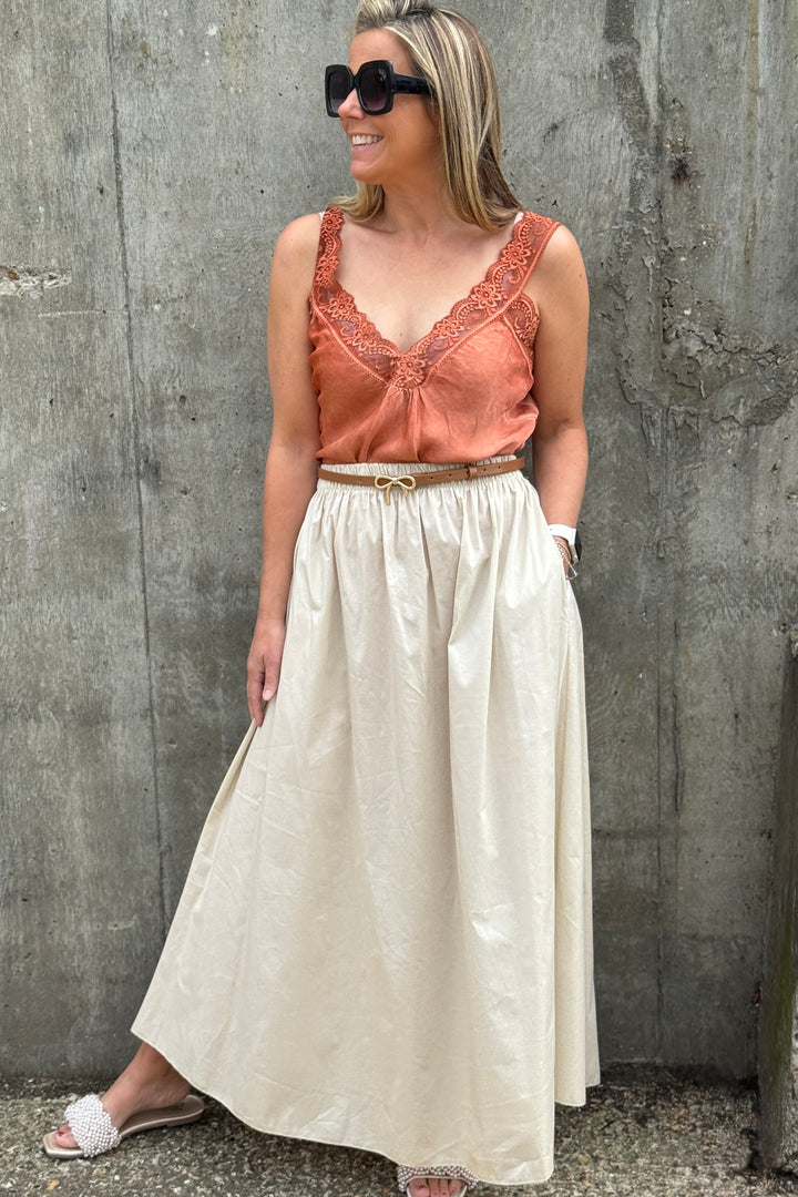 Laurel Cotton Maxi Skirt