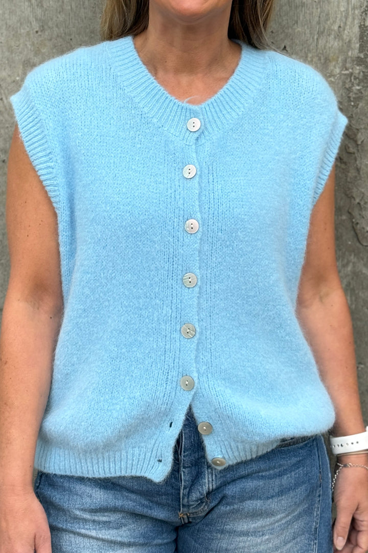 Jessica Alpaca Sleeveless Waistcoat Cardigan