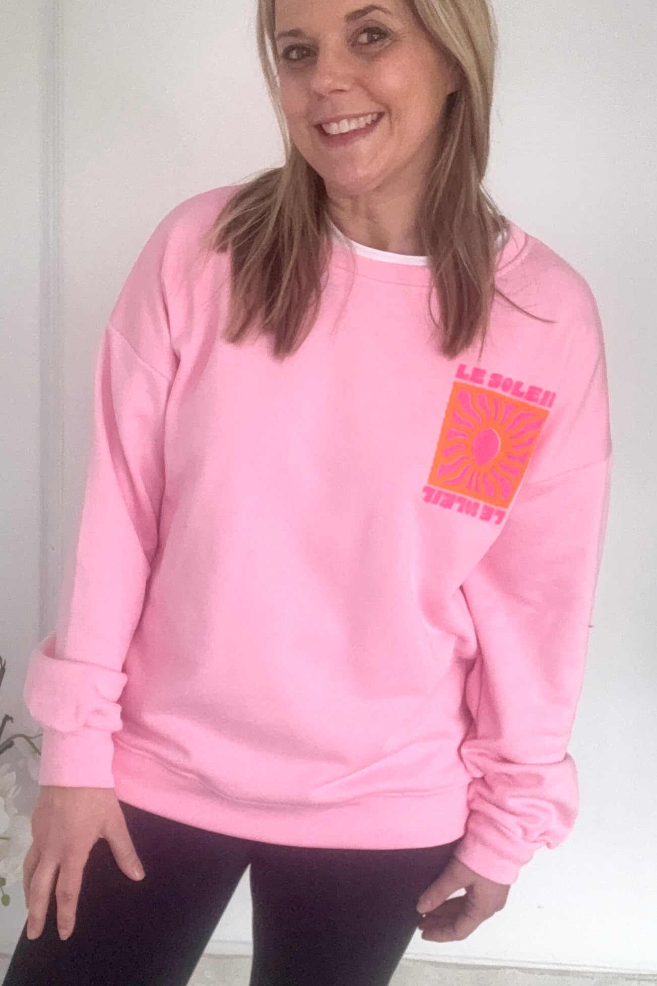 Soleil Sweatshirt (Pink with Neon Pink)