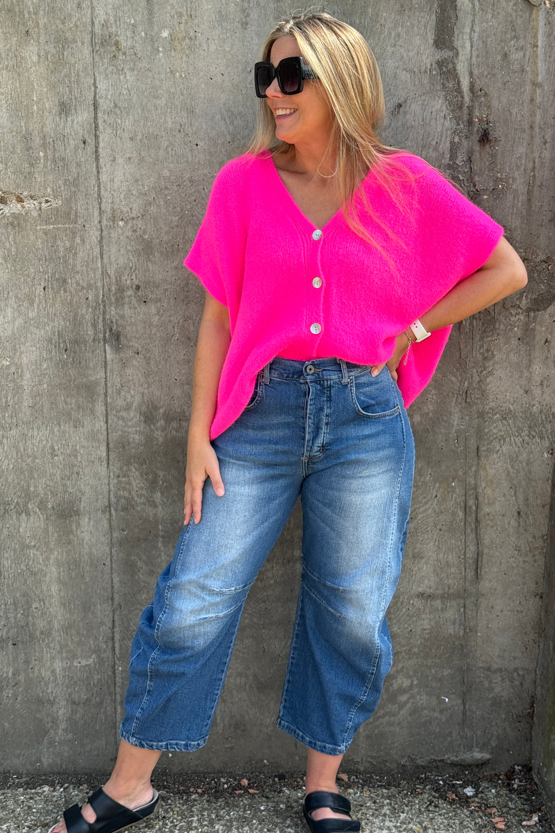 Joanie Alpaca Sleeveless V Neck Cardigan