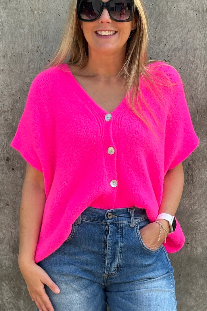 Joanie Alpaca Sleeveless V Neck Cardigan