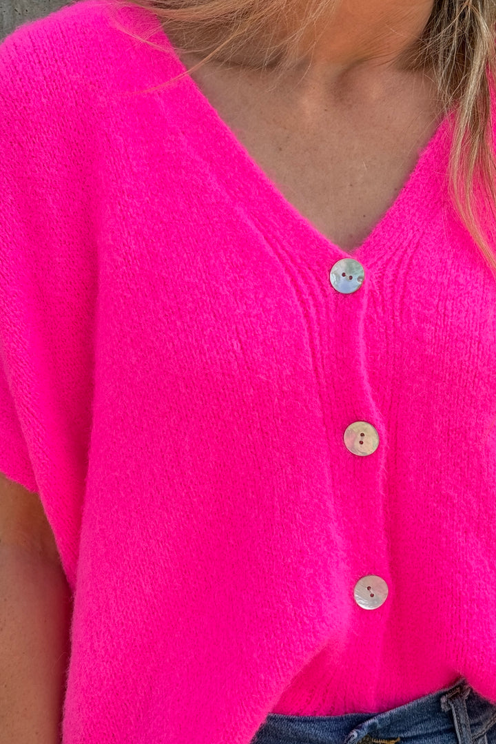 Joanie Alpaca Sleeveless V Neck Cardigan