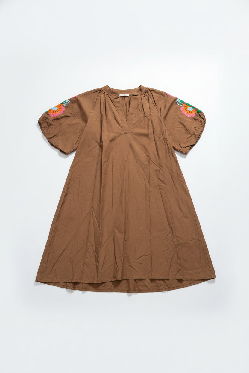 Codie Embroidered Sleeve Dress
