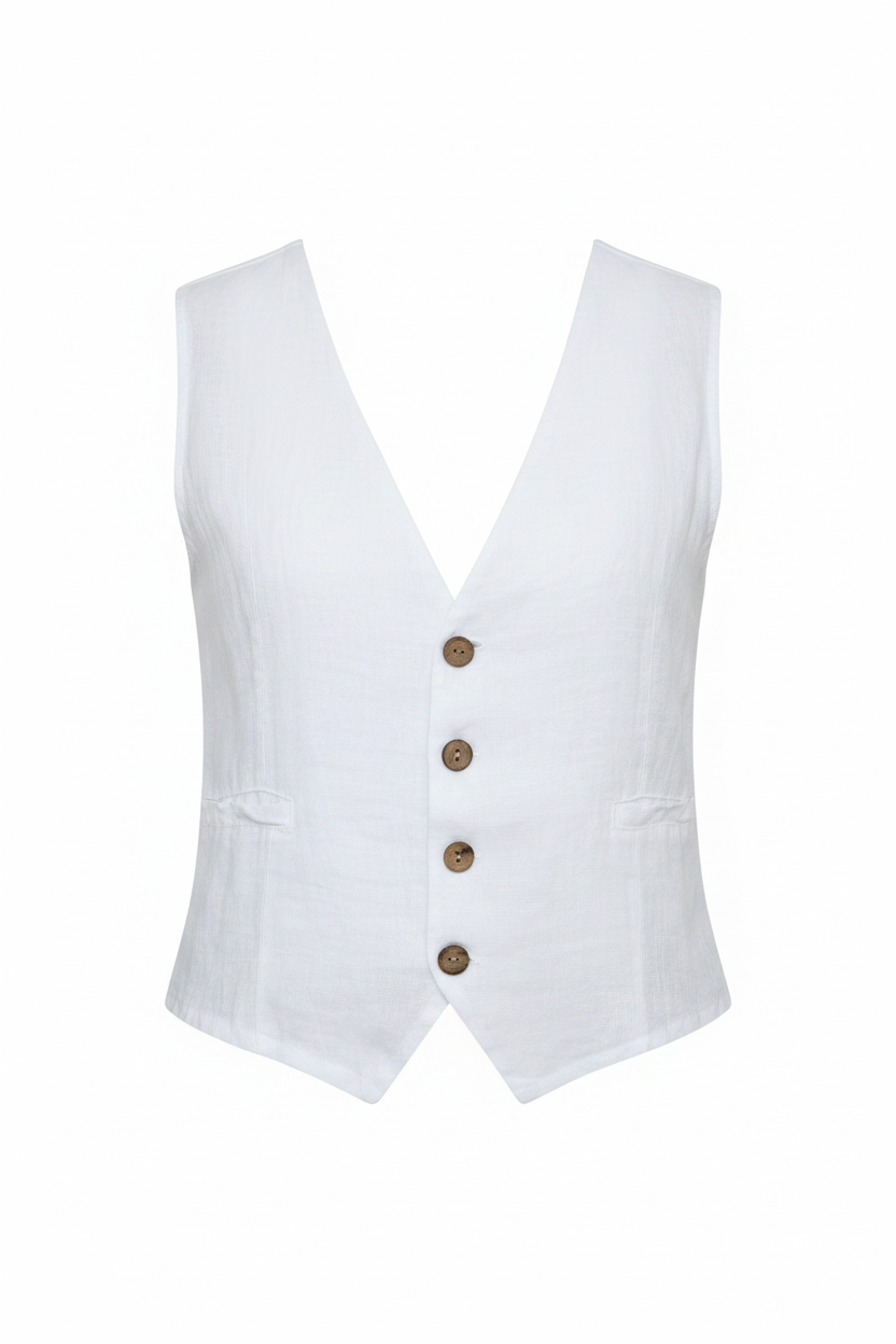 Luna Linen Waistcoat
