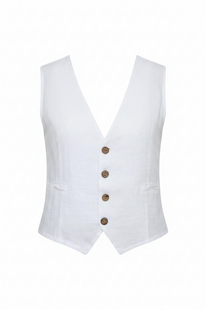 Luna Linen Waistcoat