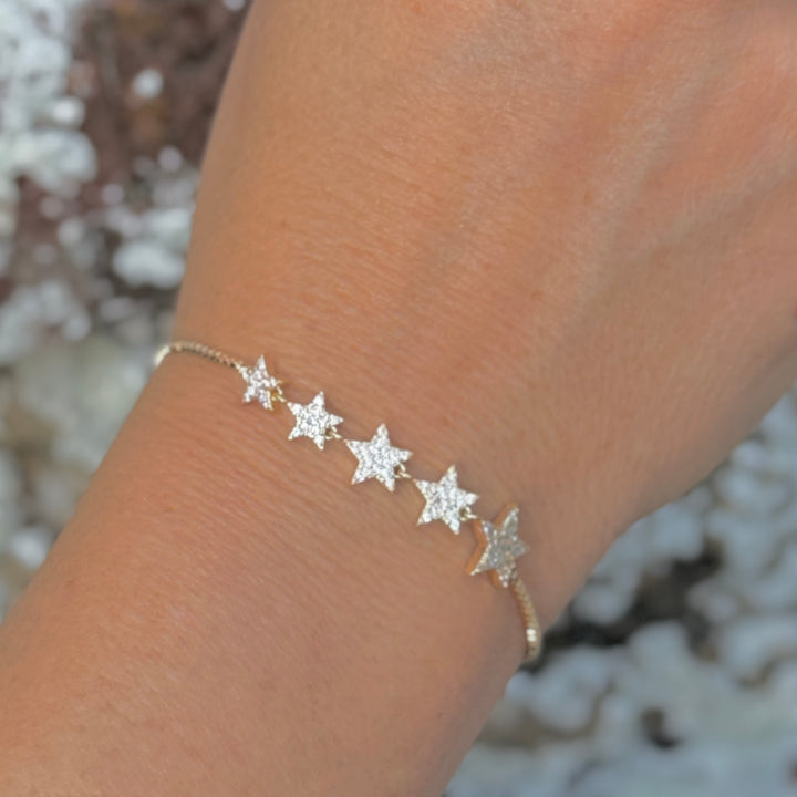 Shooting Star Diamonte Friendship Bracelet