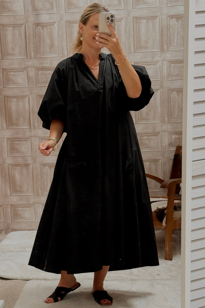 Suri All Cotton Dress | Black