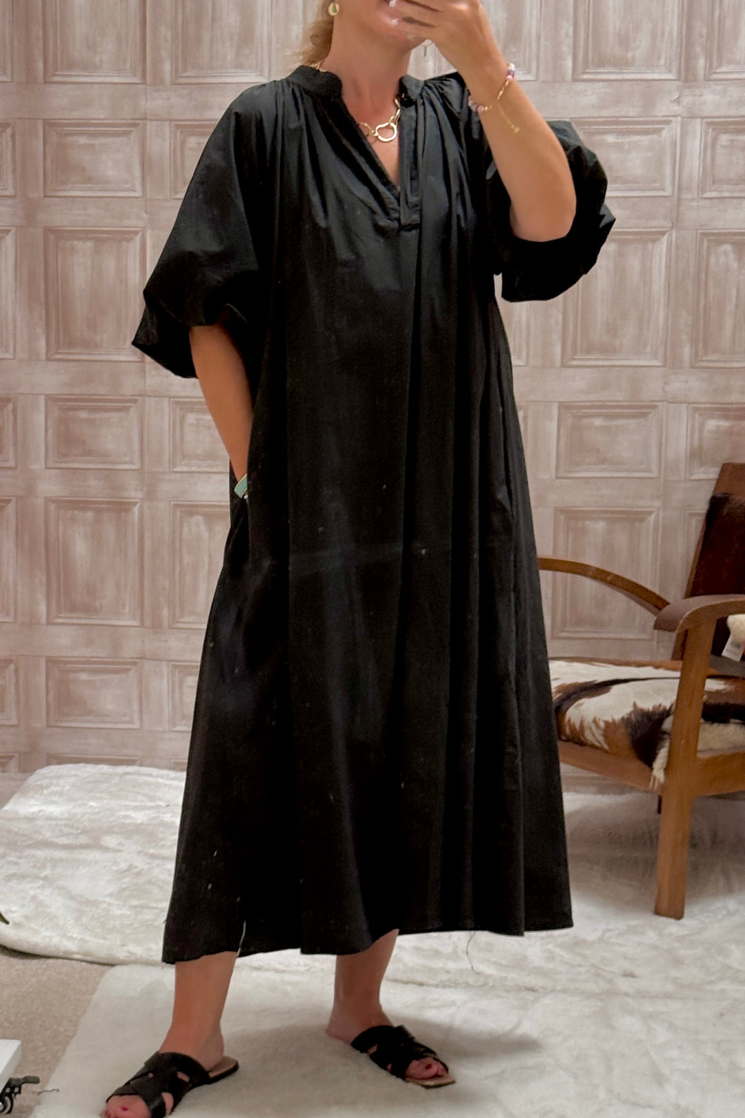 Suri All Cotton Dress | Black