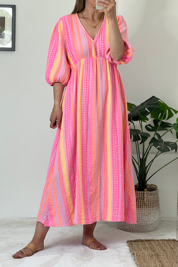 Davinia Cheesecloth Cotton Dress