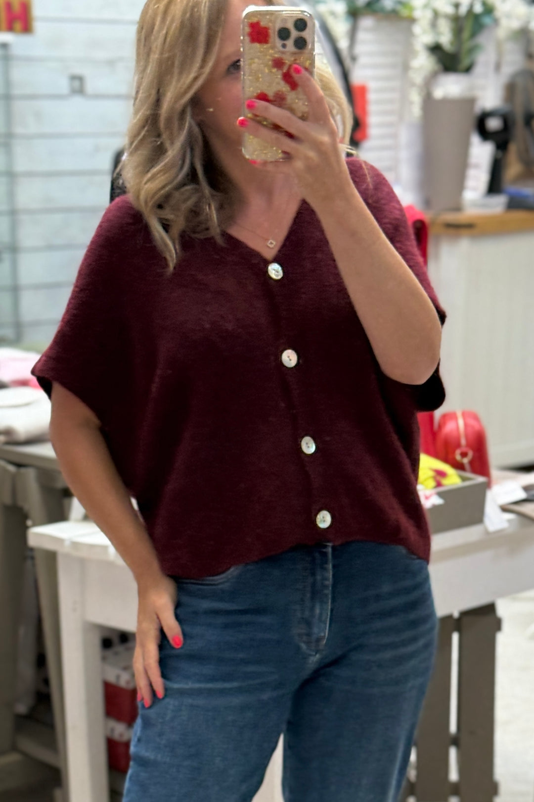 Joanie Alpaca Sleeveless V Neck Cardigan