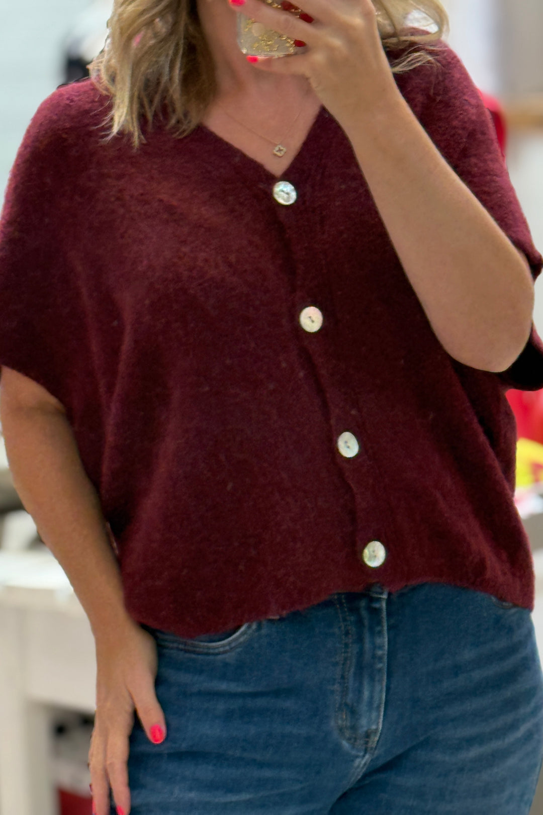 Joanie Alpaca Sleeveless V Neck Cardigan