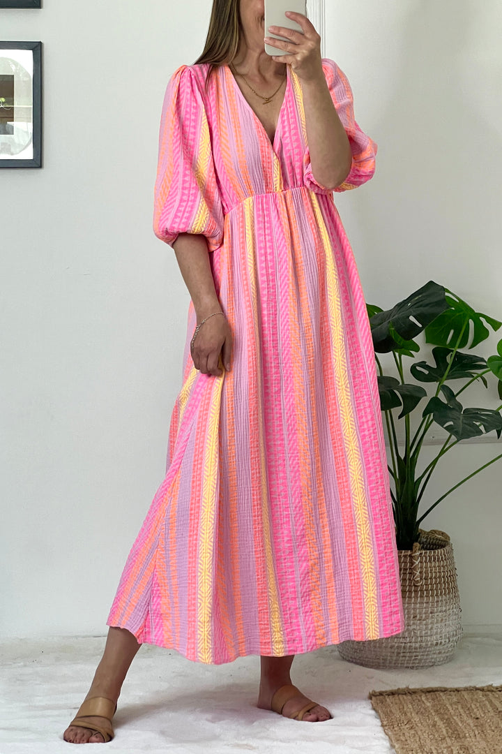 Davinia Cheesecloth Cotton Dress