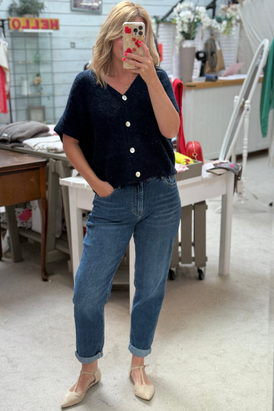 Joanie Alpaca Sleeveless V Neck Cardigan