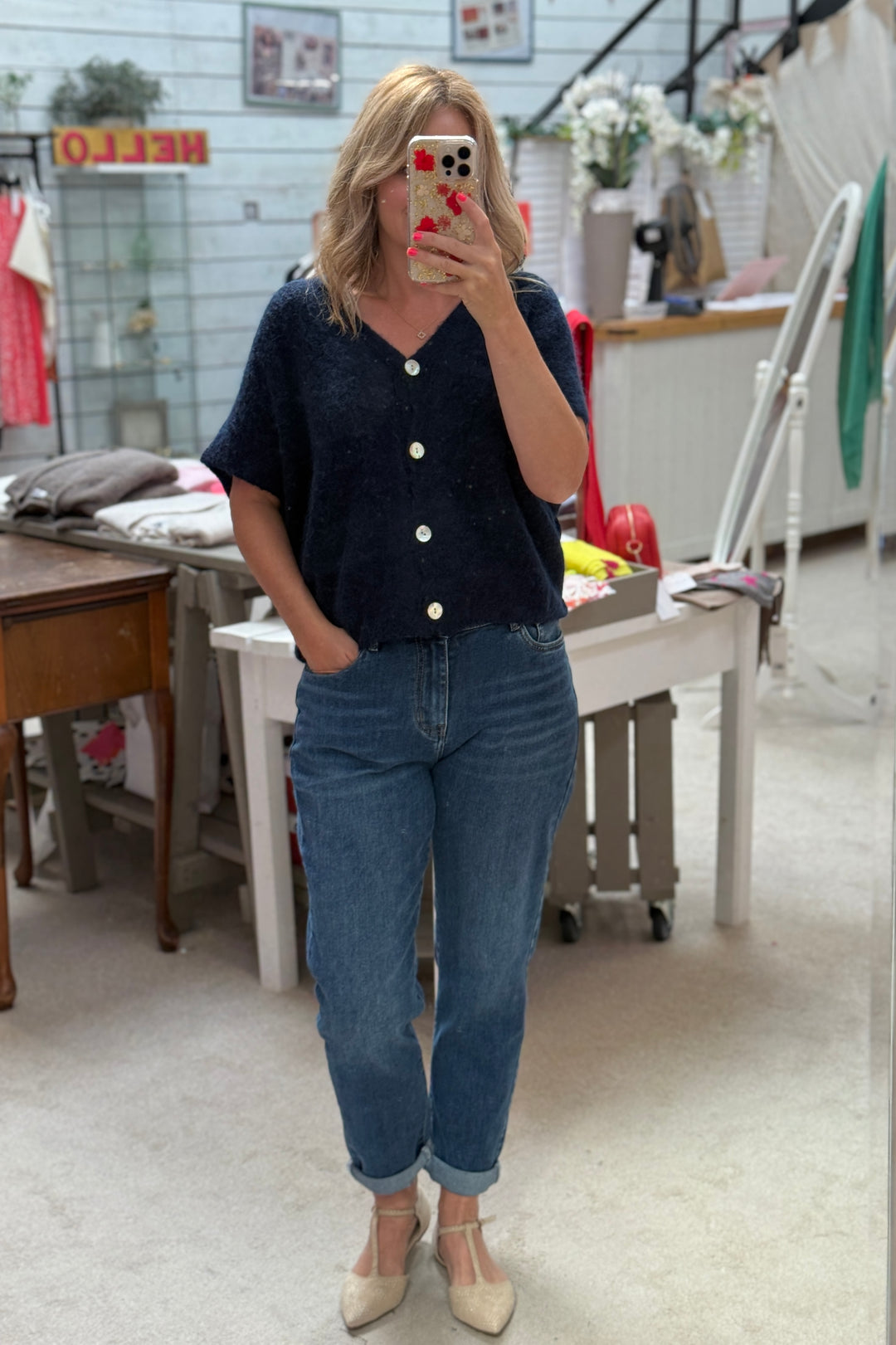 Joanie Alpaca Sleeveless V Neck Cardigan