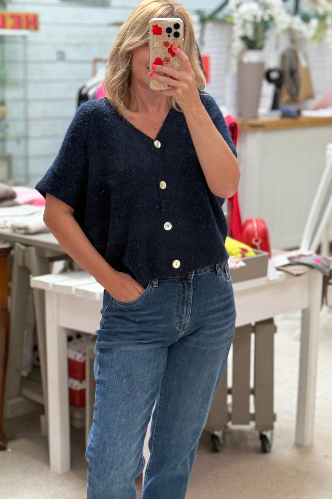 Joanie Alpaca Sleeveless V Neck Cardigan